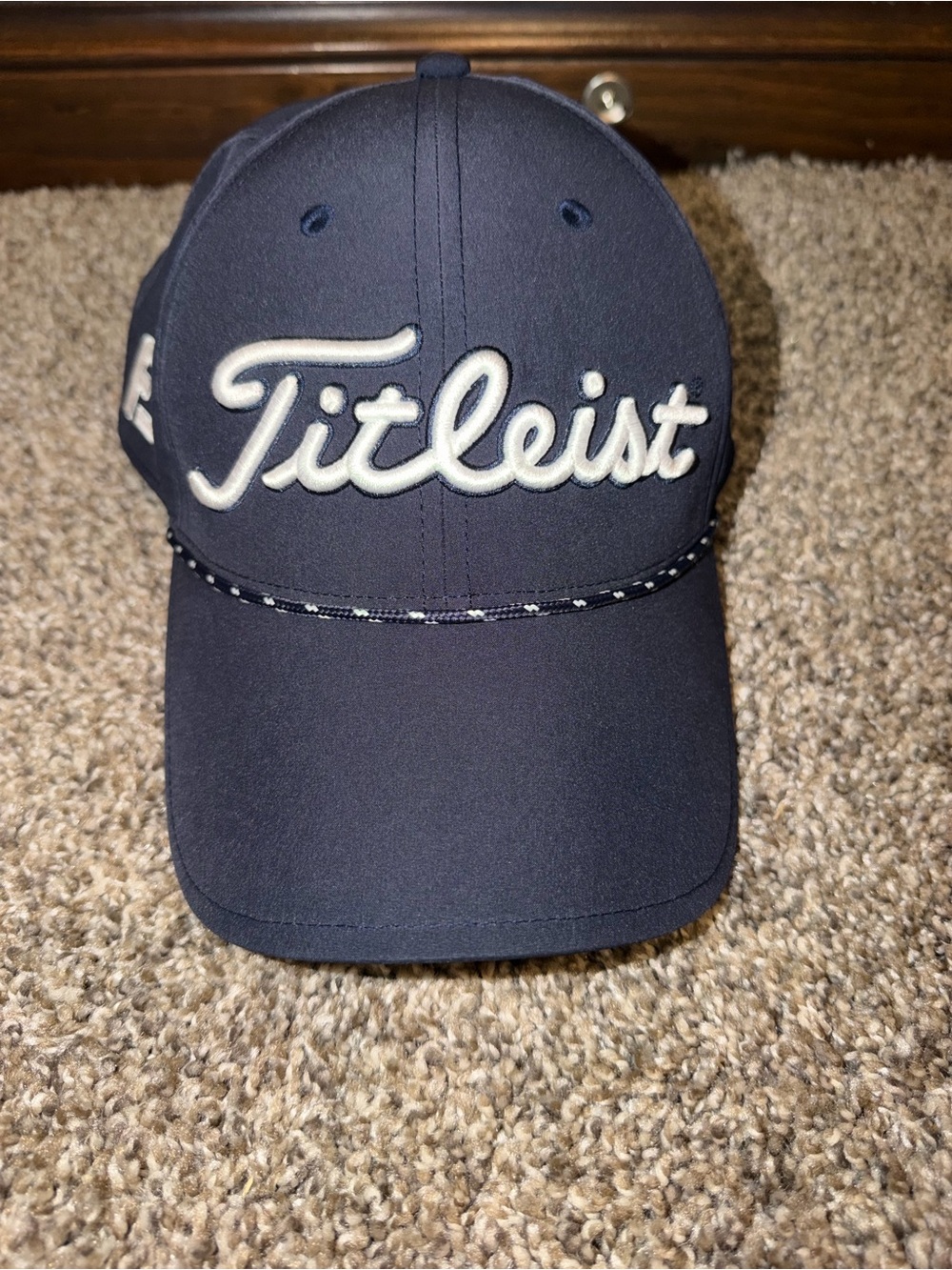 Titleist Pro V1 Navy Polyester Golf Hat Adjustable Embroidered Logo
